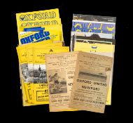 THE FOOTBALL CLUB HOUSE: OXFORD UNITED PROGRAMMES OF SEASONS 1962 - 2000, programmes of note include