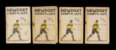 THE FOOTBALL CLUB HOUSE: NEWPORT COUNTY AFC PROGRAMMES FROM SEASON 1946 - 1947, to include Newport