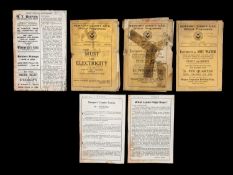 THE FOOTBALL CLUB HOUSE: THREE NEWPORT COUNTY AFC PROGRAMMES FOR SEASON 1935 - 1936, September