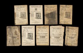 THE FOOTBALL CLUB HOUSE: NINE NEWPORT COUNTY AFC PROGRAMMES FROM SEASONS 1947 - 1949, Newport County