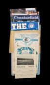THE FOOTBALL CLUB HOUSE: CHESTERFIELD PROGRAMMES OF SEASONS 1949 - 2016, programmes of note