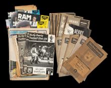 THE FOOTBALL CLUB HOUSE: DERBY COUNTY PROGRAMMES OF SEASONS 1956 - 2009, including Derby County vs