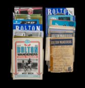 THE FOOTBALL CLUB HOUSE: BOLTON WANDERERS PROGRAMME OF SEASONS 1955 - 2014, programmes of note