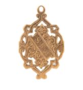 THE FOOTBALL CLUB HOUSE: 9CT ROSE GOLD MEDALLION inscribed for Welsh SFA, 1902-03, R Morris, 6.