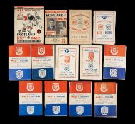 THE FOOTBALL CLUB HOUSE: SCOTLAND VS. WALES INTERNATIONAL PROGRAMMES FROM SEASONS 1937 - 1971, to