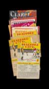 THE FOOTBALL CLUB HOUSE: BRADFORD CITY PROGRAMMES OF SEASONS 1957 - 1999, programmes of note include