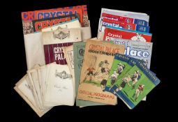 THE FOOTBALL CLUB HOUSE: CRYSTAL PALACE PROGRAMMES FROM SEASONS 1934 - 2013, including Crystal