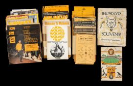 THE FOOTBALL CLUB HOUSE: WOLVES PROGRAMMES OF SEASONS 1932 - 2015, programmes of note include Wolves