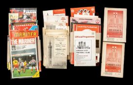 THE FOOTBALL CLUB HOUSE: LINCOLN CITY PROGRAMMES OF SEASONS 1958-2000, programmes of note include
