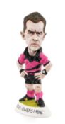 THE RUGBY UNION CLUB HOUSE: GROGG MODEL of Nigel Owens MBE, signed by Richard Hughes 