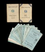 THE RUGBY UNION CLUB HOUSE: CARDIFF RFC PROGRAMMES OF SEASONS 1945 - 1951, programmes of note