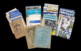 THE FOOTBALL CLUB HOUSE: MILLWALL FC PROGRAMMES OF SEASONS 1921 - 2005, programmes of note include
