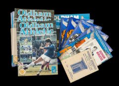 THE FOOTBALL CLUB HOUSE: OLDHAM ATHLETIC AFC PROGRAMMES OF SEASONS 1961 - 2005, the earliest