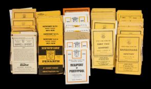 THE RUGBY UNION CLUB HOUSE: NEWPORT RFC PROGRAMMES OF SEASONS 1952 - 1985, approx. 200 Provenance: