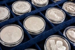 FOOTBALL CLUB HOUSE: ROYAL MINT EURO '96 SILVER MEDALLION COLLECTION, comprising 24 silver proof