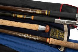 THE FISHING CLUB HOUSE: HARDY 'VICTOR' TWO-PIECE FIBREGLASS 12FT BEACHCASTER ROD, in generic blue