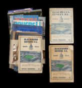THE FOOTBALL CLUB HOUSE: BLACKBURN ROVERS PROGRAMMES OF SEASONS 1955 - 1992, programmes of note