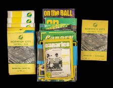 THE FOOTBALL CLUB HOUSE: NORWICH CITY PROGRAMMES OF SEASONS 1958 - 2013, programmes of note