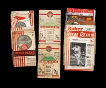 THE FOOTBALL CLUB HOUSE: SUNDERLAND PROGRAMMES OF SEASONS 1953 - 2014, programmes of note include