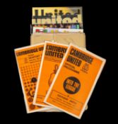 THE FOOTBALL CLUB HOUSE: CAMBRIDGE UNITED PROGRAMMES OF SEASONS 1970 - 2002, the earliest