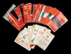 THE RUGBY UNION CLUB HOUSE: WELSH RUGBY UNION PROGRAMMES OF SEASONS 1961 - 1970, mainly
