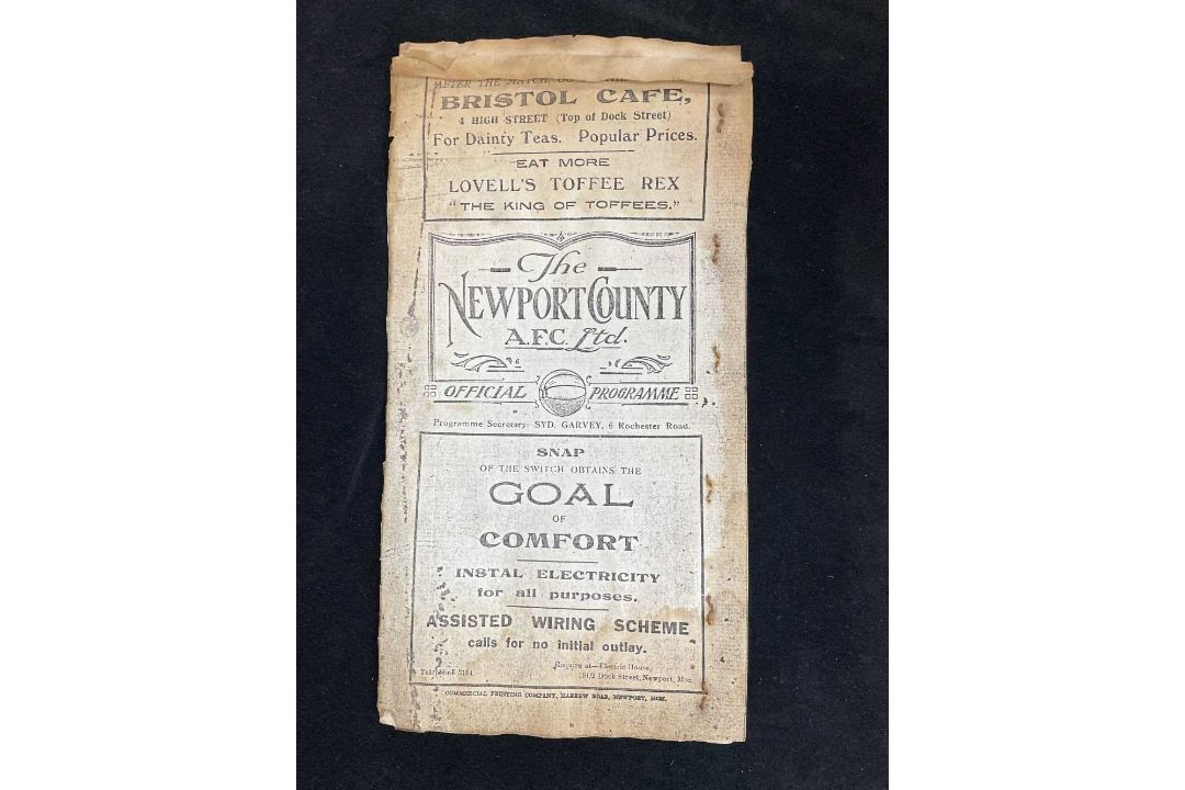 THE FOOTBALL CLUB HOUSE: EARLY NEWPORT COUNTY AFC PROGRAMMES OF SEASONS 1923 - 1928, programmes of - Image 2 of 11