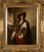 KPM BERLIN RECTANGULAR PORCELAIN PLAQUE after Louis Gallait (Belgian 1810-1887) - 'Art and Liberty',