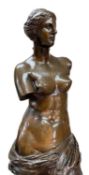 AFTER THE ANTIQUE, patinated bronze - Venus De Milo, 19th C., inscibed 'F. Barbedienne Fondeur',