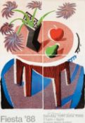 ‡ DAVID HOCKNEY RA (British, b.1937) offset lithographic poster - Fiesta (Baggott 178) 1988,