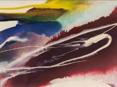 PAUL JENKINS (American, 1923-2012), oil on canvas - 'Phen(omenon) ... Web', signed, further