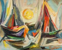 ‡ ROGER MONTANÉ (French, 1916-2002), oil on canvas - Côte d'Azur, signed, titled on gallery label