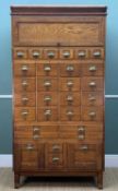 EARLY 2OTH C. GLOBE WERNICKE-STYLE OAK FILING CABINET/BOOKCASE comprising, seven stackable sections: