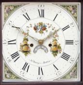 19TH C. MAHOGANY 8-DAY LONGCASE CLOCK, Jno. Barry (Bolton), swan neck pediment with applied brass