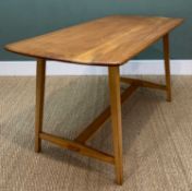 MID-CENTURY ERCOL MODEL CC 41 PLANK TOP DINING TABLE, late 50's/early 60's, elm top, beech legs