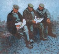 ‡ ANEURIN JONES (Welsh 1930-2017) colour print - entitled 'Fish and Chips', signed in pencil, 31 x