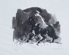 ‡ SIR KYFFIN WILLIAMS RA limited edition (79/500) print - Patagonian horse-rider, signed in