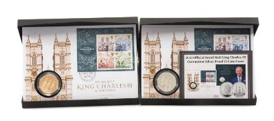 ROYAL MINT HIS MAJESTY KING CHARLES III 'A New Reign' Gold Proof Coin Cover, Limited Edition (9/