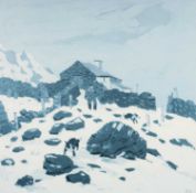‡ SIR KYFFIN WILLIAMS RA (Welsh 1918-2006) print - entitled verso 'Snow in Nant Peris', 1982,