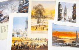 BRIAN SHIELDS, colour lithographs - Ice Skating, signed and numbered 43/100, (I) 44 x 58cms; 8x '