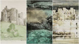 THREE WELSH INTEREST LIMITED EDITION PRINTS including MACFARLANE - 'Caerleon Amphitheatre', 32/