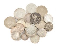 ASSORTED ANTIQUE COLLECTABLE COINS comprising crowns dated 1819, 1821, 1937, 1953, half crowns dated