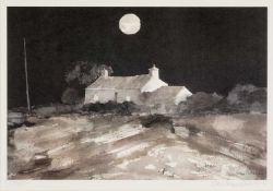 ‡ JOHN KNAPP FISHER (1931-2015) limited edition (133/850) print - whitewashed farmhouse beneath a
