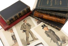 VANITY FAIR PRINTS, loose in two gilt decorated quarter calf leather albums dated 1888 and 1890,