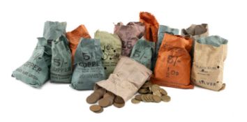 LARGE ASSORTMENT OF PRE-DECIMAL COPPER ALLOY COINAGE including threepence, halfpenny, one penny