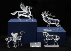 COLLECTION OF SWAROVSKI CRYSTAL ANIMALS including, 'Rare Encounters' Stag, 291431, 'Fabulous