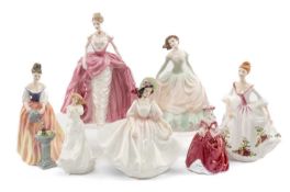 COLLECTION OF CERAMIC FIGURINES including Royal Doulton: Alexandra, HN3286, Country Rose, HN3221,