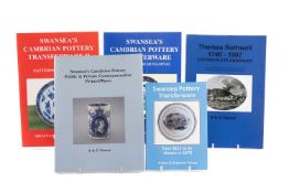TANNER (A & G), Five volumes on Welsh Pottery, including 'Swansea Pottery Transferware', 2015; '