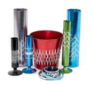 COLLECTION OF MID-CENTURY 'CONRAH' METALWARE, produced in Wales from machined & anodised