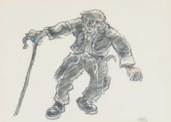 ‡ SIR KYFFIN WILIAMS RA colour facsimile printed greetings card - inscribed verso 'Nadolig