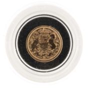 KING CHARLES III GOLD QUARTER SOVEREIGN, 2022, in plastic capsule Provenance: deceased estate